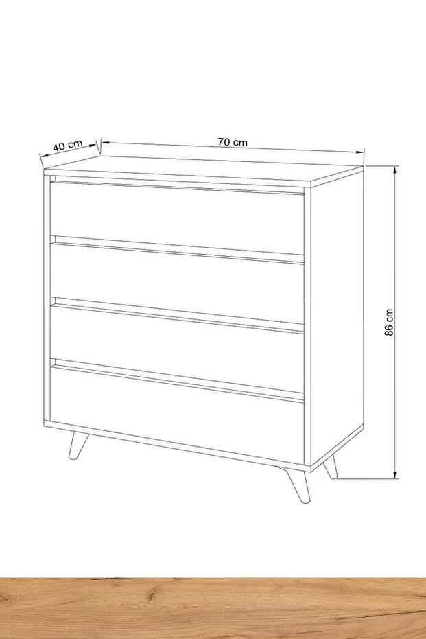 Suvera 4 Çekmeceli Şifonyer